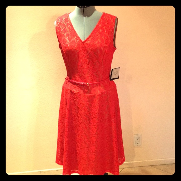 Kasper Dresses & Skirts - Kasper orange sleeveless dress size 10